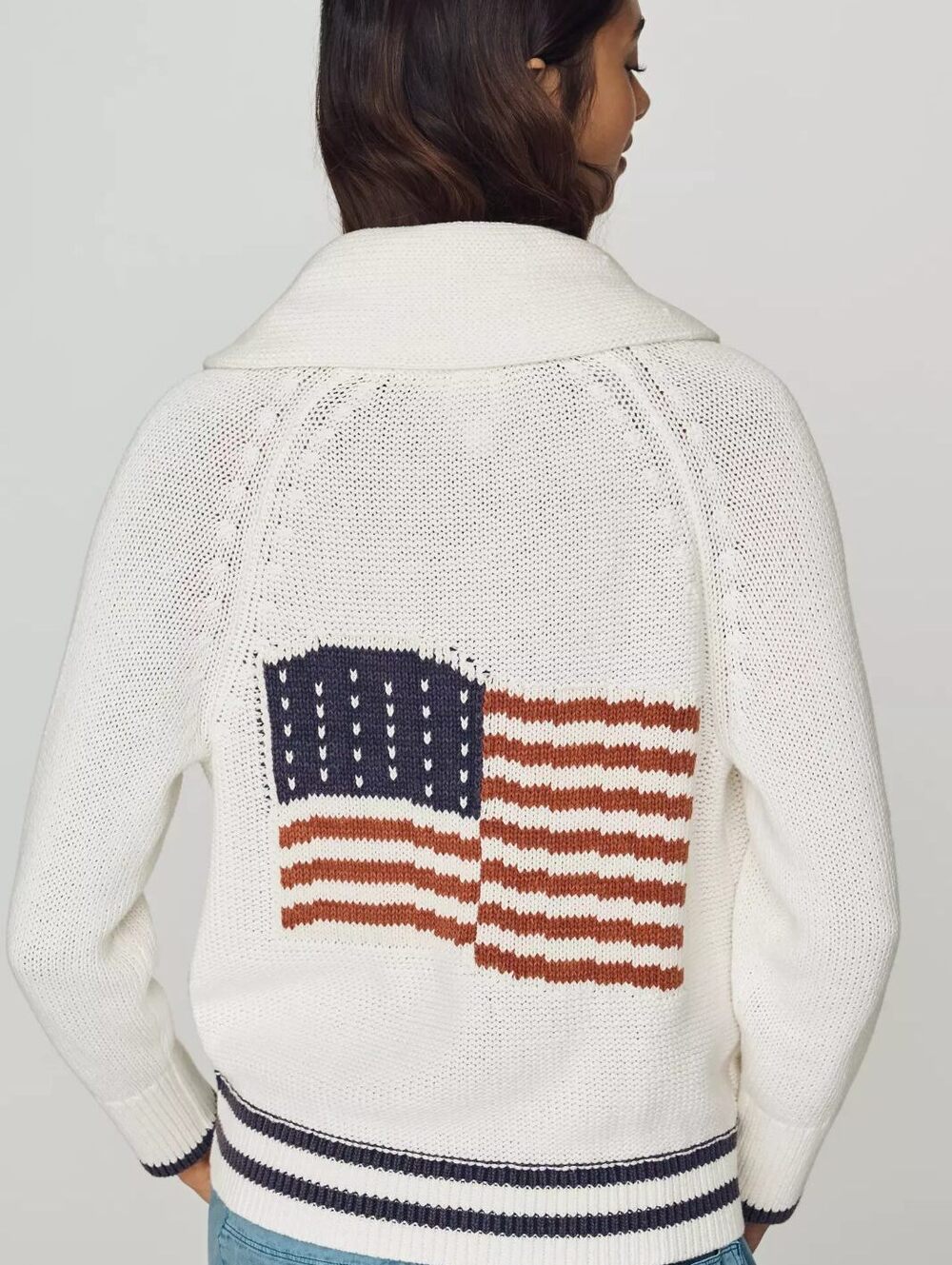 Maeve Lawson American Flag Cardigan